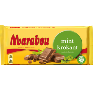 Marabou Mint Krokant молочный шоколад с мятой